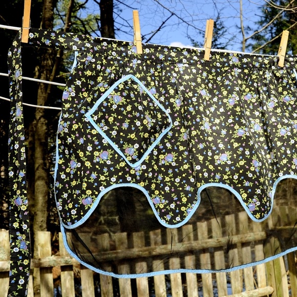 Vintage Other - VTG Reversible Black Illusion HostessApron COSTUME